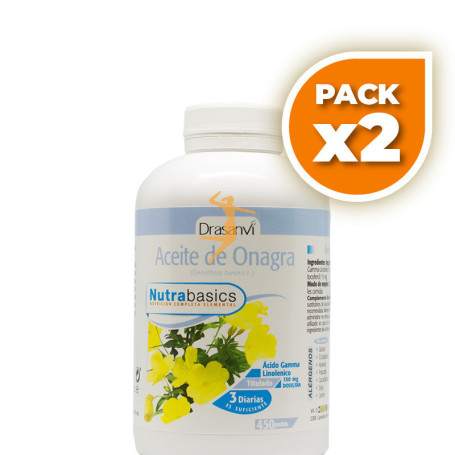 Pack 2x ONAGRA ACEITE 450 PERLAS 500Mg. DRASANVI