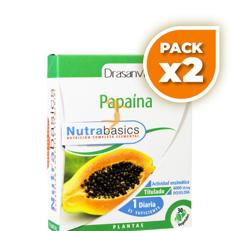 Pack 2x PAPAINA 30 CÁPSULAS DRASANVI