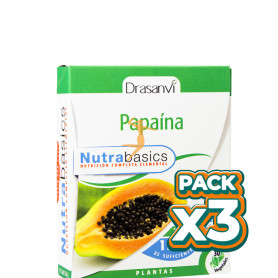 Pack 3x PAPAINA 30 CÁPSULAS DRASANVI