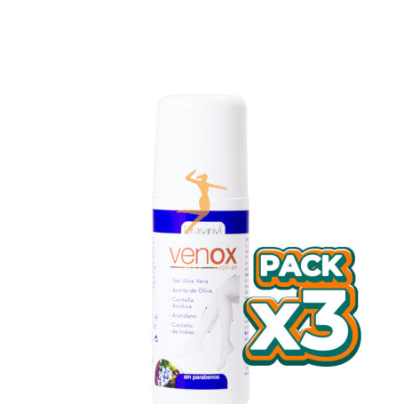 Pack 3x VENOX GEL ROLL-ON 60 Ml. DRASANVI