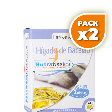 Pack 2x HÍGADO DE BACALAO 90 PERLAS DRASANVI