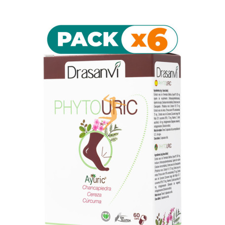 Pack 6x PHYTOURIC 60 CÁPSULAS DRASANVI