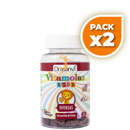 Pack 2x VITAMOLAS DEFENSAS NIÑOS 60 GOMINOLAS DRASANVI