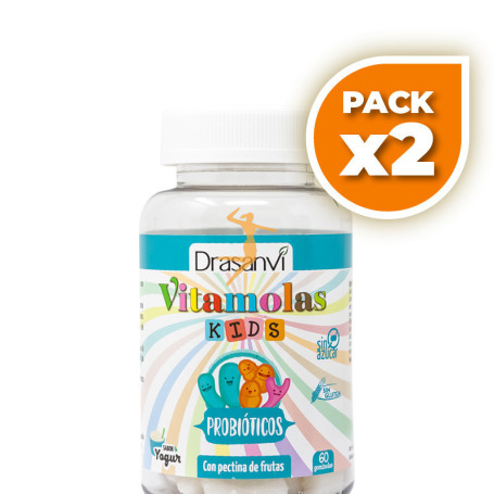 Pack 2x VITAMOLAS PROBIÓTICOS NIÑOS 60 GOMINOLAS DRASANVI