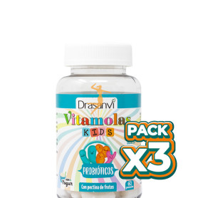 Pack 3x VITAMOLAS PROBIÓTICOS NIÑOS 60 GOMINOLAS DRASANVI