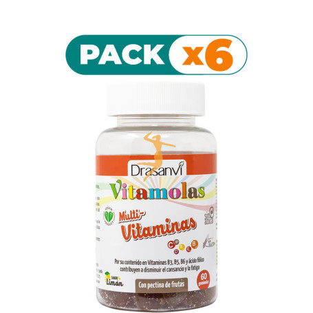 Pack 6x VITAMOLAS MULTIVITAMÍNICO ADULTO 60 GOMINOLAS DRASANVI