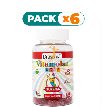 Pack 6x VITAMOLAS MULTIVITAMÍNICO NIÑOS 60 GOMINOLAS DRASANVI