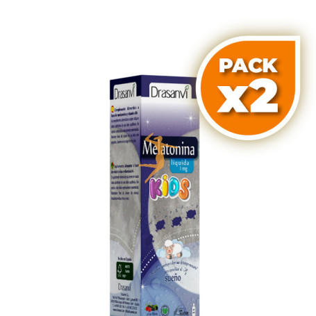 Pack 2x MELATONINA KIDS 1Mg. 50Ml. DRASANVI