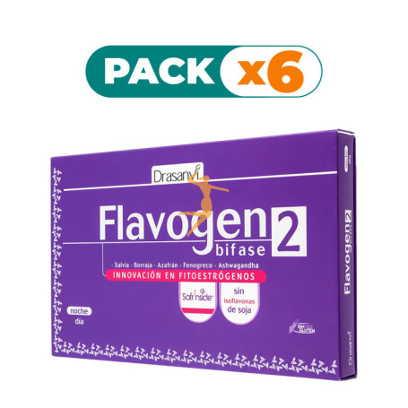 Pack 6x FLAVOGEN BIFASE 2 60 CAPSULAS DRASANVI
