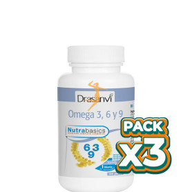 Pack 3x OMEGA 3-6-9 1.000Mg. 100 PERLAS DRASANVI