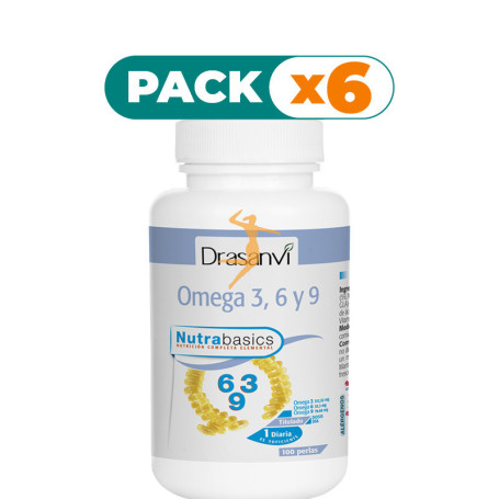 Pack 6x OMEGA 3-6-9 1.000Mg. 100 PERLAS DRASANVI