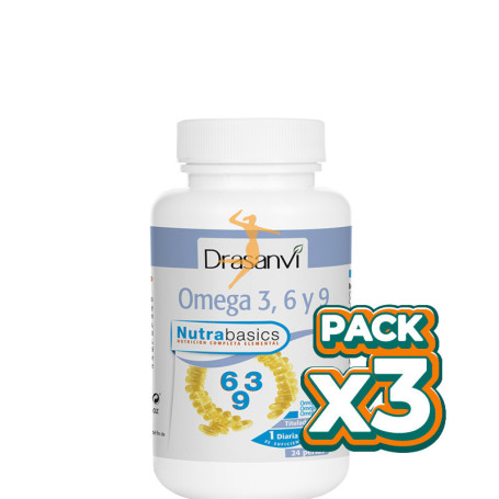 Pack 3x OMEGA 3-6-9 1.000Mg. 24 PERLAS DRASANVI