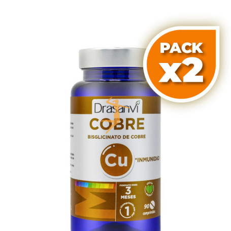 Pack 2x COBRE BISGLICINATO 90 COMPRIMIDOS DRASANVI