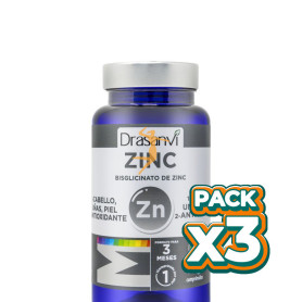 Pack 3x ZINC BISGLICINATO 90 COMPRIMIDOS DRASANVI