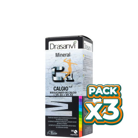 Pack 3x CALCIO CON VITAMINAS D3 Y K2 90 COMPRIMIDOS DRASANVI