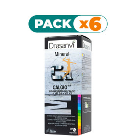 Pack 6x CALCIO CON VITAMINAS D3 Y K2 90 COMPRIMIDOS DRASANVI