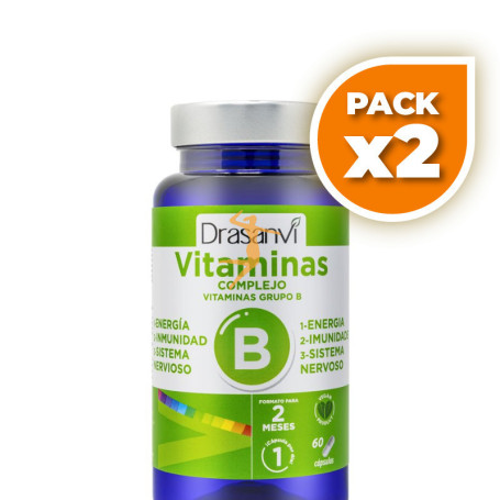 Pack 2x VITAMINA B COMPLEX 60 CÁPSULAS DRASANVI