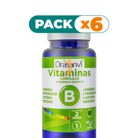 Pack 6x VITAMINA B COMPLEX 60 CÁPSULAS DRASANVI