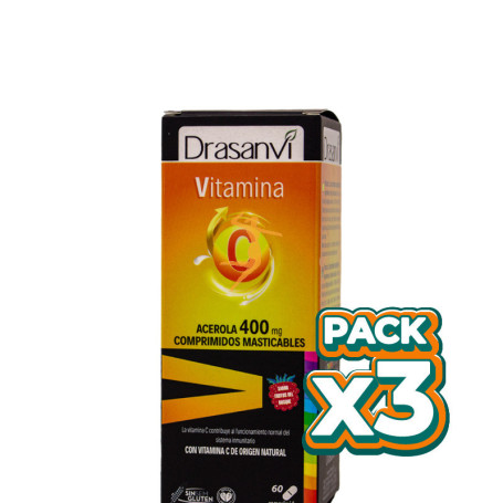 Pack 3x VITAMINA C 60 COMPRIMIDOS DRASANVI