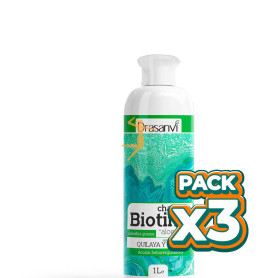 Pack 3x CHAMPÚ BIOTINA Y ALOE VERA CABELLO GRASO 1Lt. DRASANVI