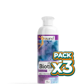 Pack 3x CHAMPÚ BIOTINA Y ALOE VERA CABELLO TEÑIDOS 1Lt. DRASANVI