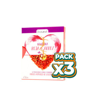 Pack 3x LEVADURA ROJA DE ARROZ CON Q10 30 CAPSULAS DRASANVI