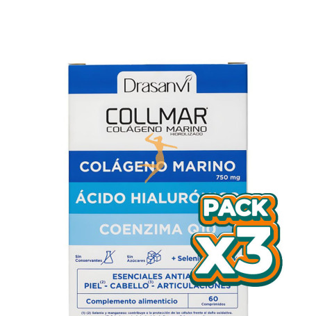 Pack 3x COLLMAR ESENCIALES ANTIAGE 60 COMPRIMIDOS DRASANVI