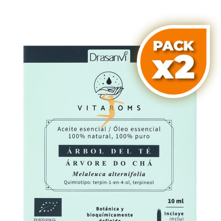 Pack 2x ACEITE EESENCIAL ÁRBOL DEL TÉ BIO 10ML VITAROMS DRASANVI