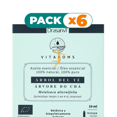 Pack 6x ACEITE EESENCIAL ÁRBOL DEL TÉ BIO 10ML VITAROMS DRASANVI