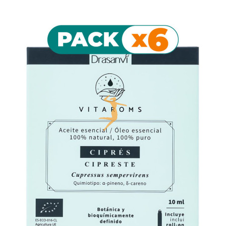 Pack 6x ACEITE ESENCIAL CIPRES BIO 10ML VITAROMS DRASANVI