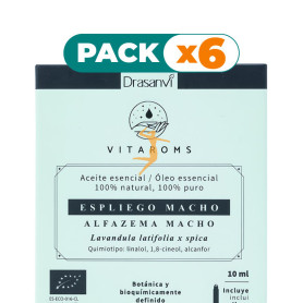 Pack 6x ACEITE ESENCIAL ESPLIEGO MACHO BIO 10ML VITAROMS DRASANVI