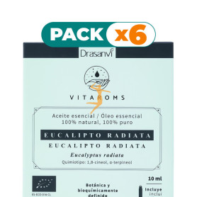 Pack 6x ACEITE ESENCIAL EUCALIPTO RADIATA BIO 10ML VITAROMS DRASANVI