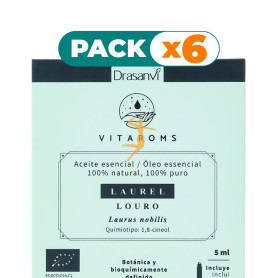 Pack 6x ACEITE ESENCIAL LAUREL BIO 5ML VITAROMS DRASANVI