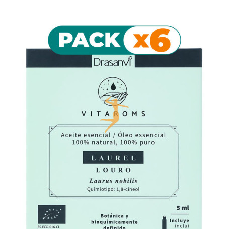 Pack 6x ACEITE ESENCIAL LAUREL BIO 5ML VITAROMS DRASANVI