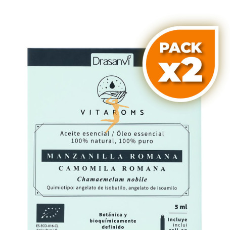 Pack 2x ACEITE ESENCIAL MANZANILLA ROMANA BIO 5ML VITAROMS DRASANVI