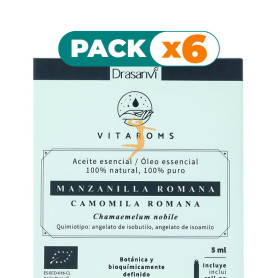 Pack 6x ACEITE ESENCIAL MANZANILLA ROMANA BIO 5ML VITAROMS DRASANVI