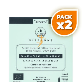Pack 2x ACEITE ESENCIAL NARANJO AMARGO BIO 10ML VITAROMS DRASANVI
