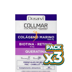 Pack 3x COLLMAR ESENCIALES BELLEZA 60 COMPRIMIDOS DRASANVI