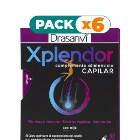 Pack 6x XPLENDOR CAPILAR 60 CAPSULAS DRASANVI