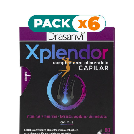 Pack 6x XPLENDOR CAPILAR 60 CAPSULAS DRASANVI