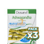 Pack 3x ASHWAGANDHA 30 CAPSULAS NUTRABASICOS DRASANVI