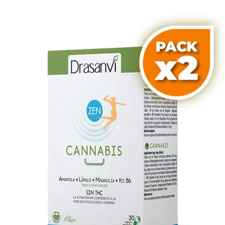 Pack 2x CANNABIS ZEN AZUL 30 CAPSULAS DRASANVI