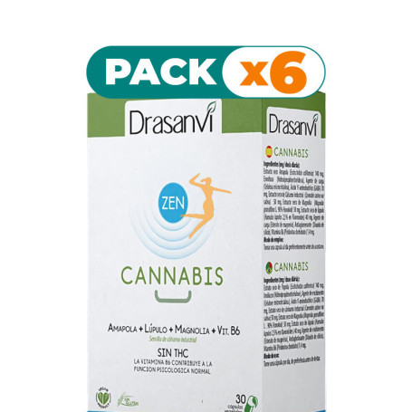 Pack 6x CANNABIS ZEN AZUL 30 CAPSULAS DRASANVI
