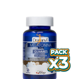 Pack 3x MELATONINA 1,9 MG + VITAMINA B6 CEREZA 45 GOMINOLAS DRASANVI