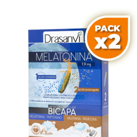 Pack 2x MELATONINA BICAPA RETARD 30 COMPRIMIDOS DRASANVI