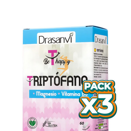 Pack 3x TRIPTOFANO 60 COMPRIMIDOS DRASANVI