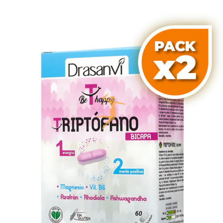 Pack 2x TRIPTOFANO BICAPA 60 COMPRIMIDOS DRASANVI