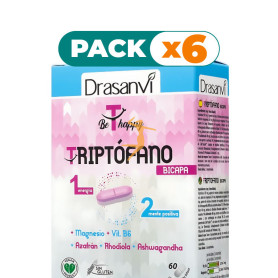 Pack 6x TRIPTOFANO BICAPA 60 COMPRIMIDOS DRASANVI