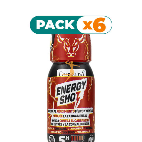 Pack 6x ENERGY SHOT SABOR LIMON 60ML DRASANVI