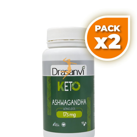 Pack 2x ASHWAGANDHA 60 CÁPSULAS KETO DRASANVI